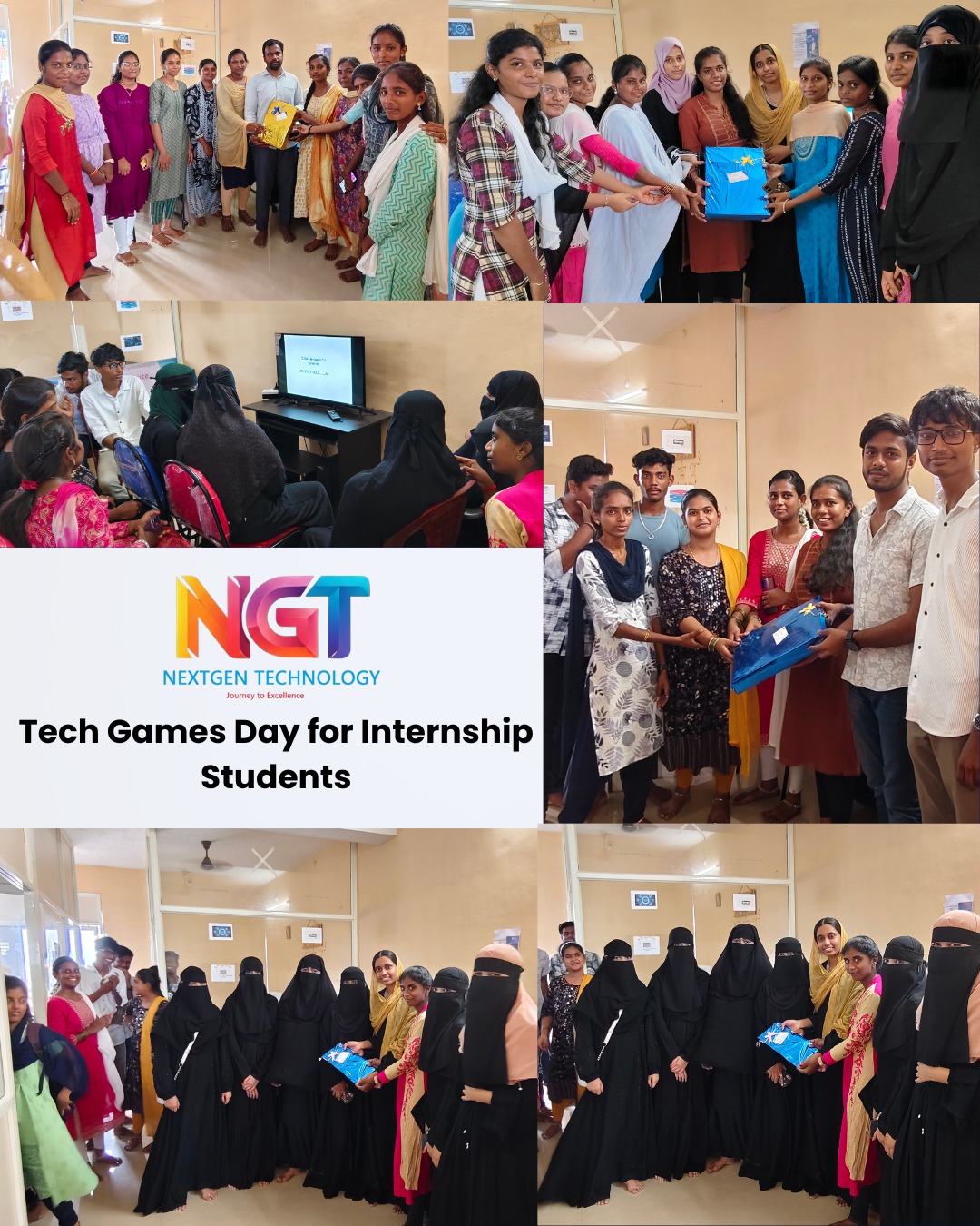 NextGen Technology Intern Students Participating in Tech Games