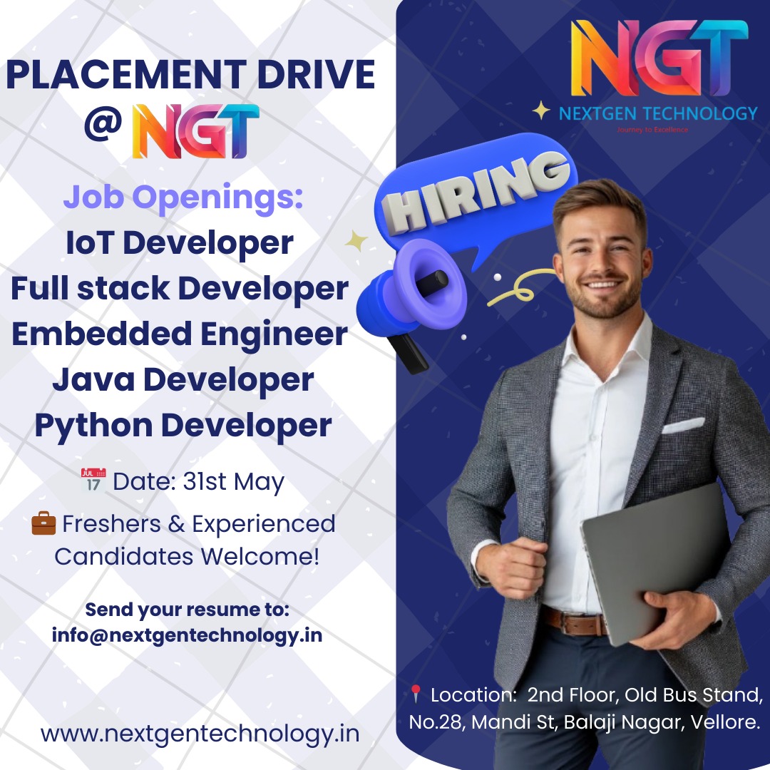 NextGen Technology Job Opening - Placement Training